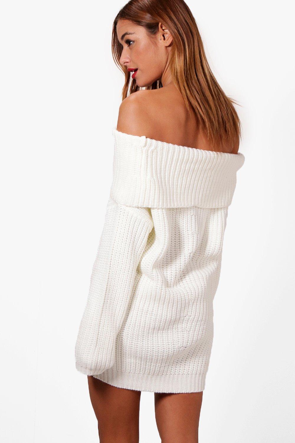 White hot sale bardot jumper