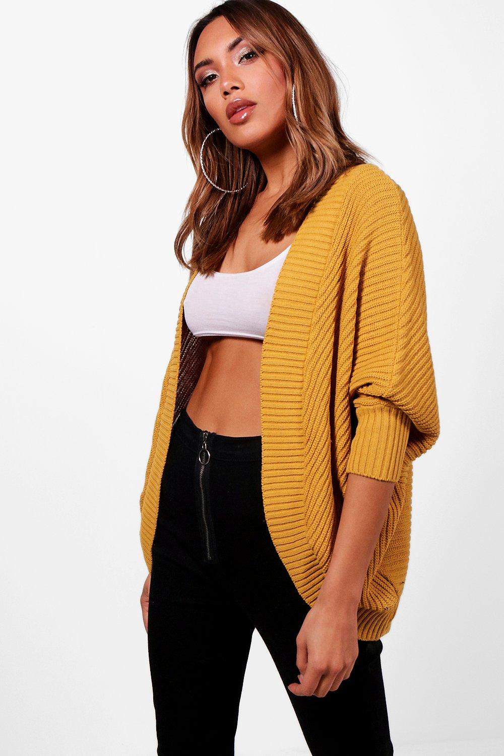 boohoo mustard cardigan