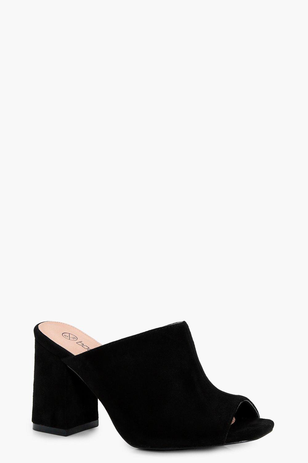 black peep toe heels wide fit