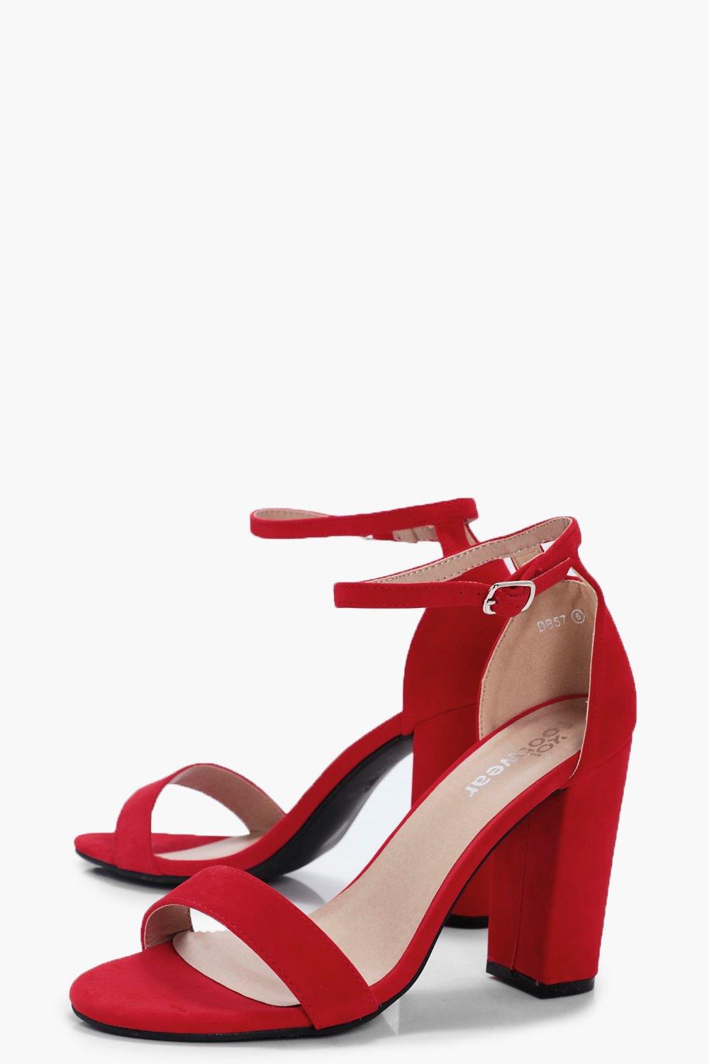 boohoo red heels