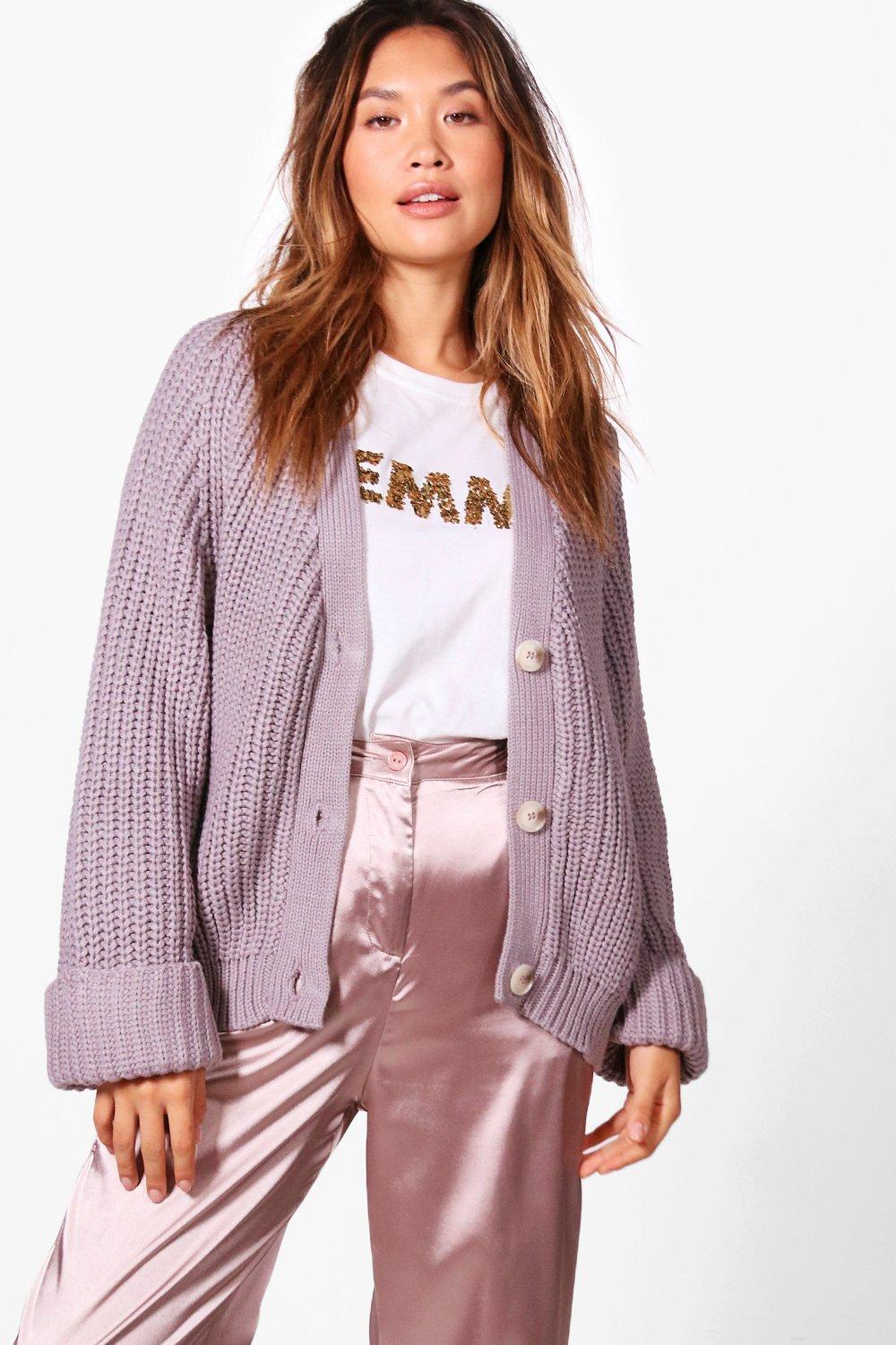 crop oversized cardigan