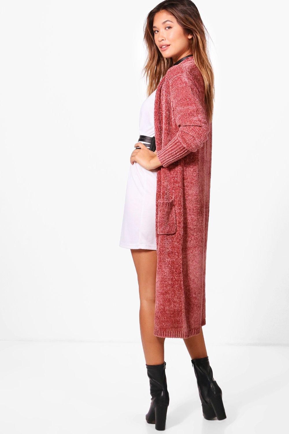 Sophie Maxi Chenille Cardigan boohoo IL