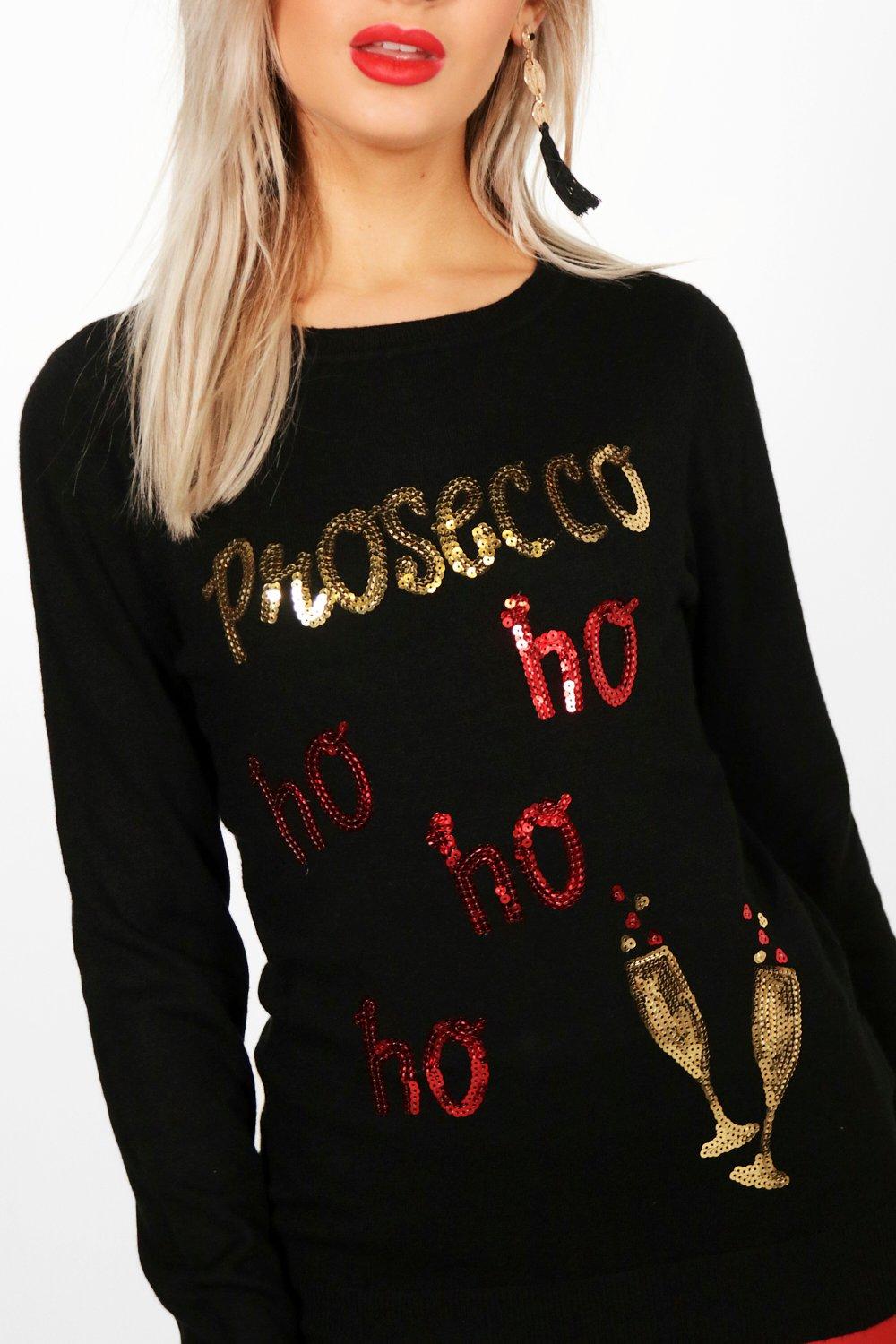 Prosecco ho ho shop ho christmas jumper