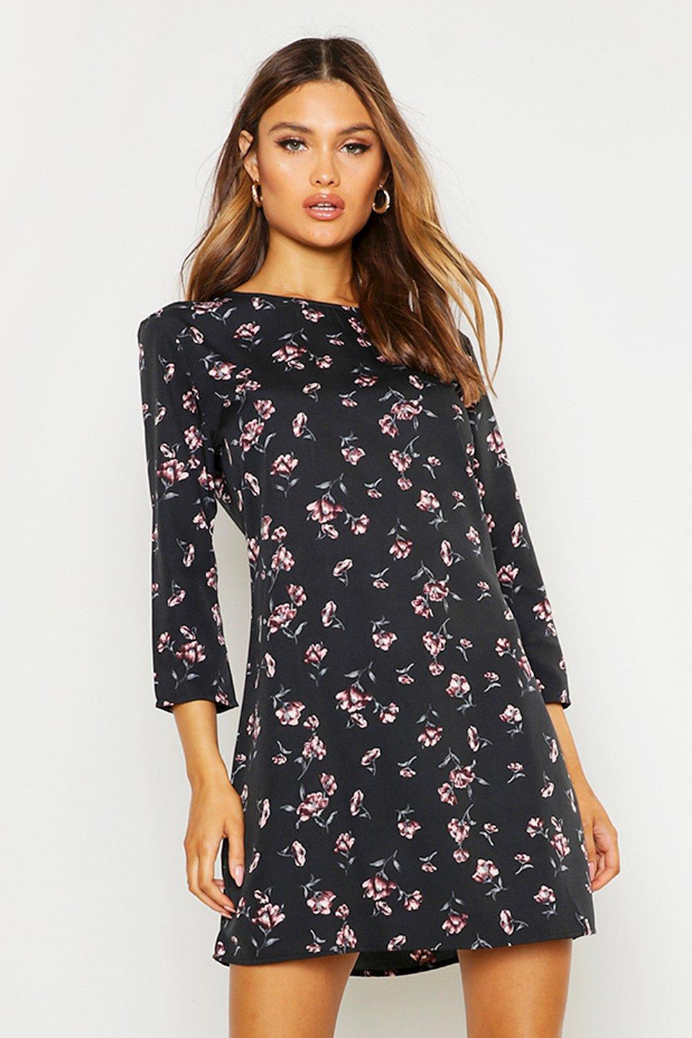 boohoo floral shift dress