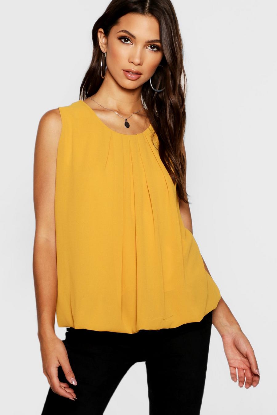 Mustard Bow Back Blouse image number 1