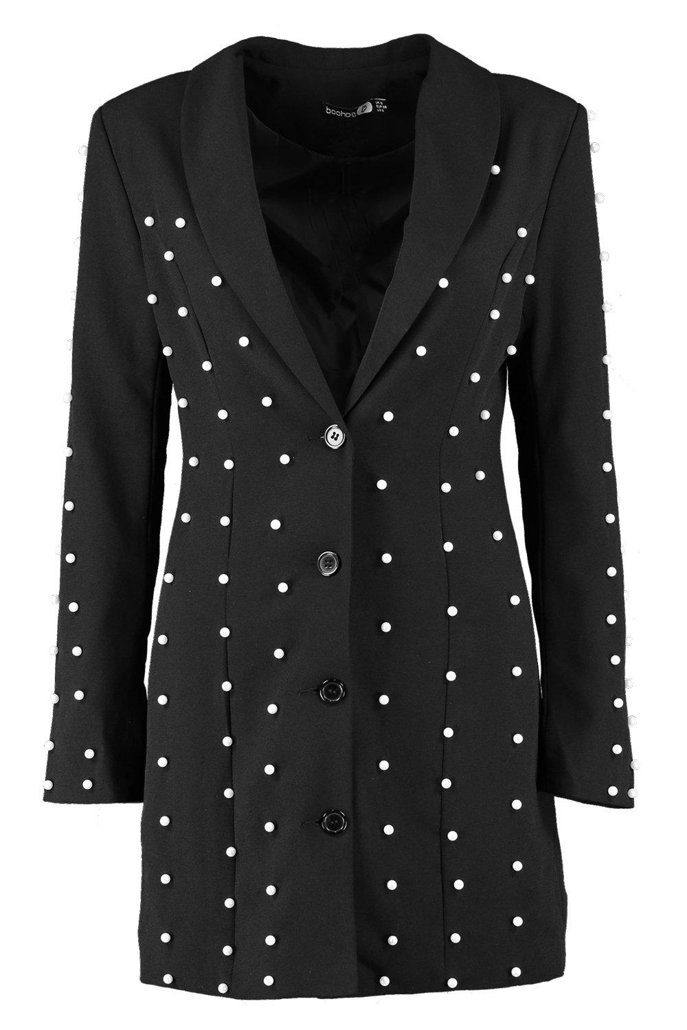 boohoo pearl blazer dress