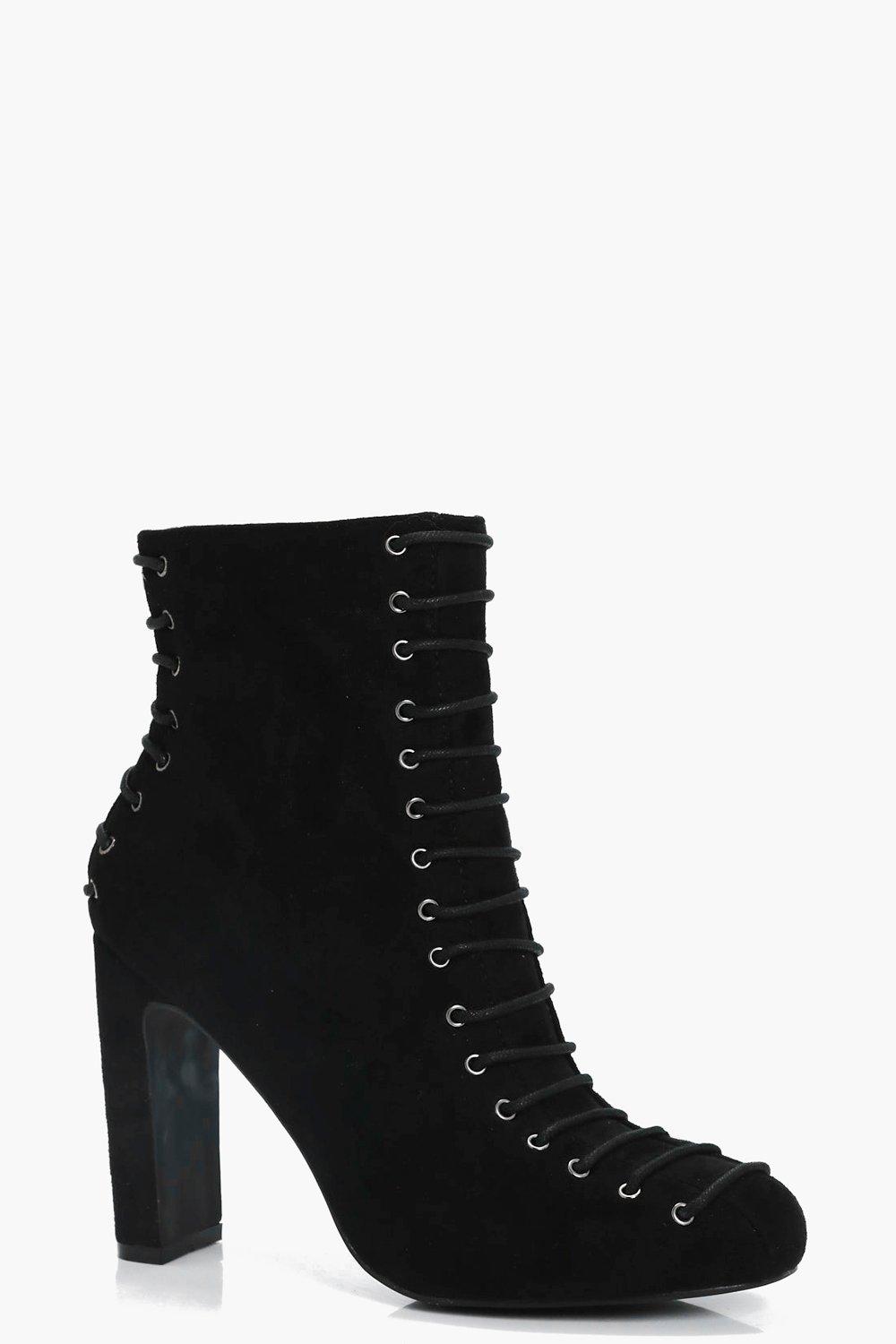 lace up front ankle boots