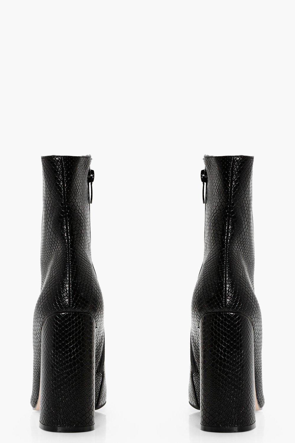 Snake detail pointed sock boots hot sale