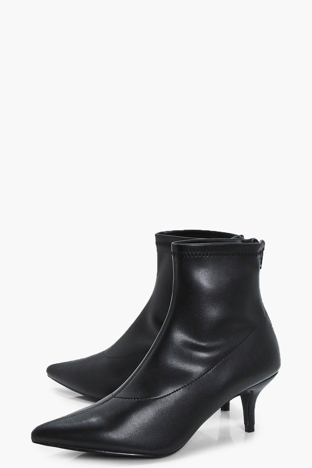 kitten heel sock booties
