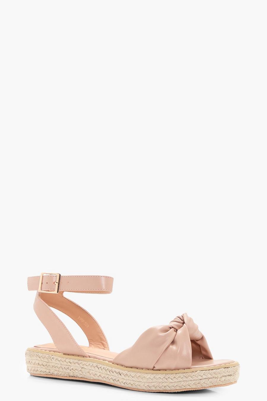 Nude Lucy Bow Front Espadrille Sandals image number 1