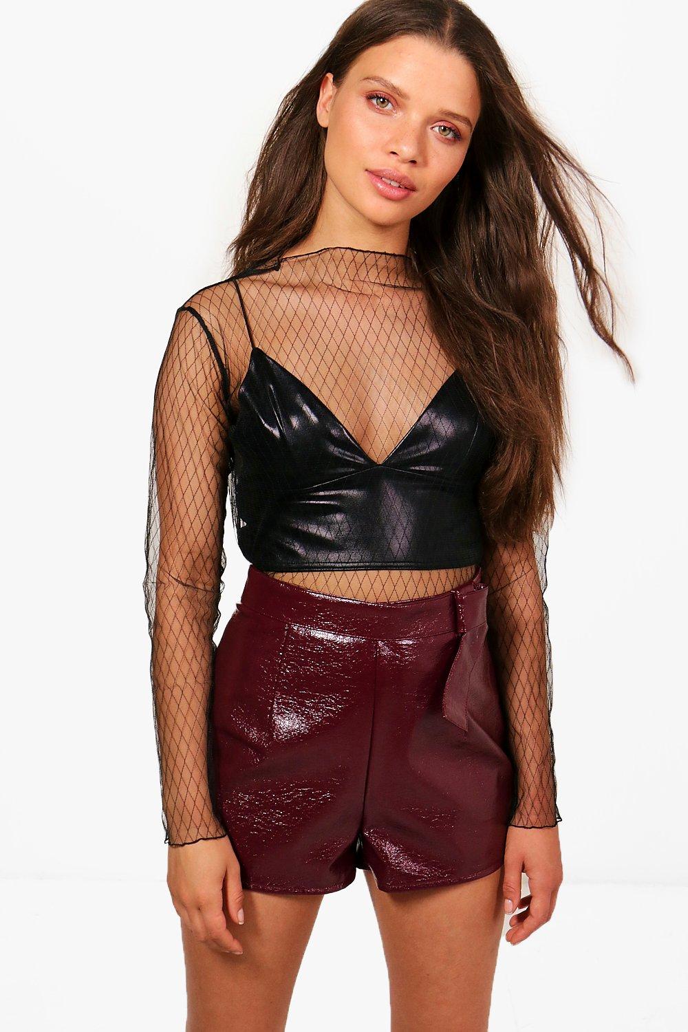 boohoo fishnet top