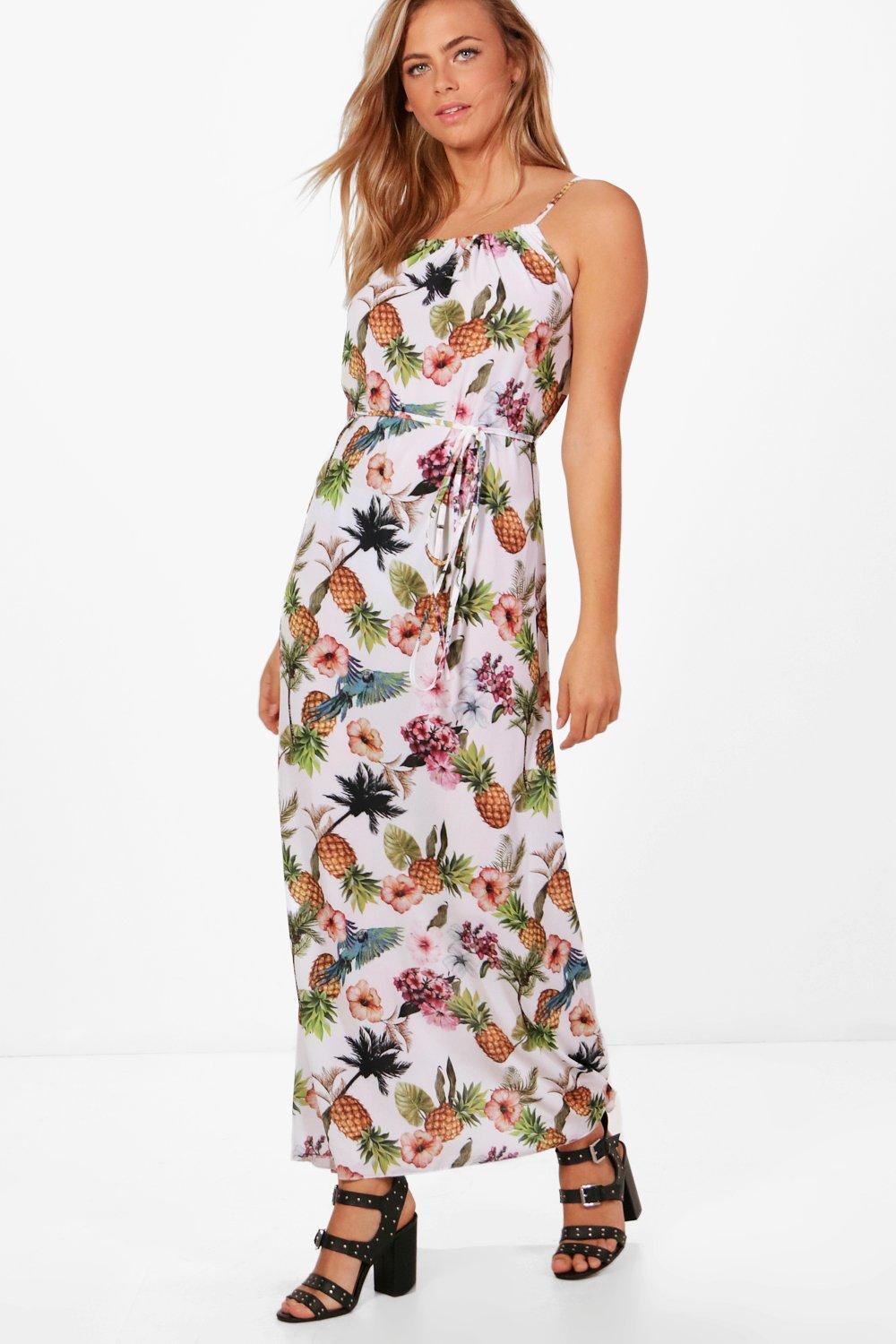 pineapple maxi dress