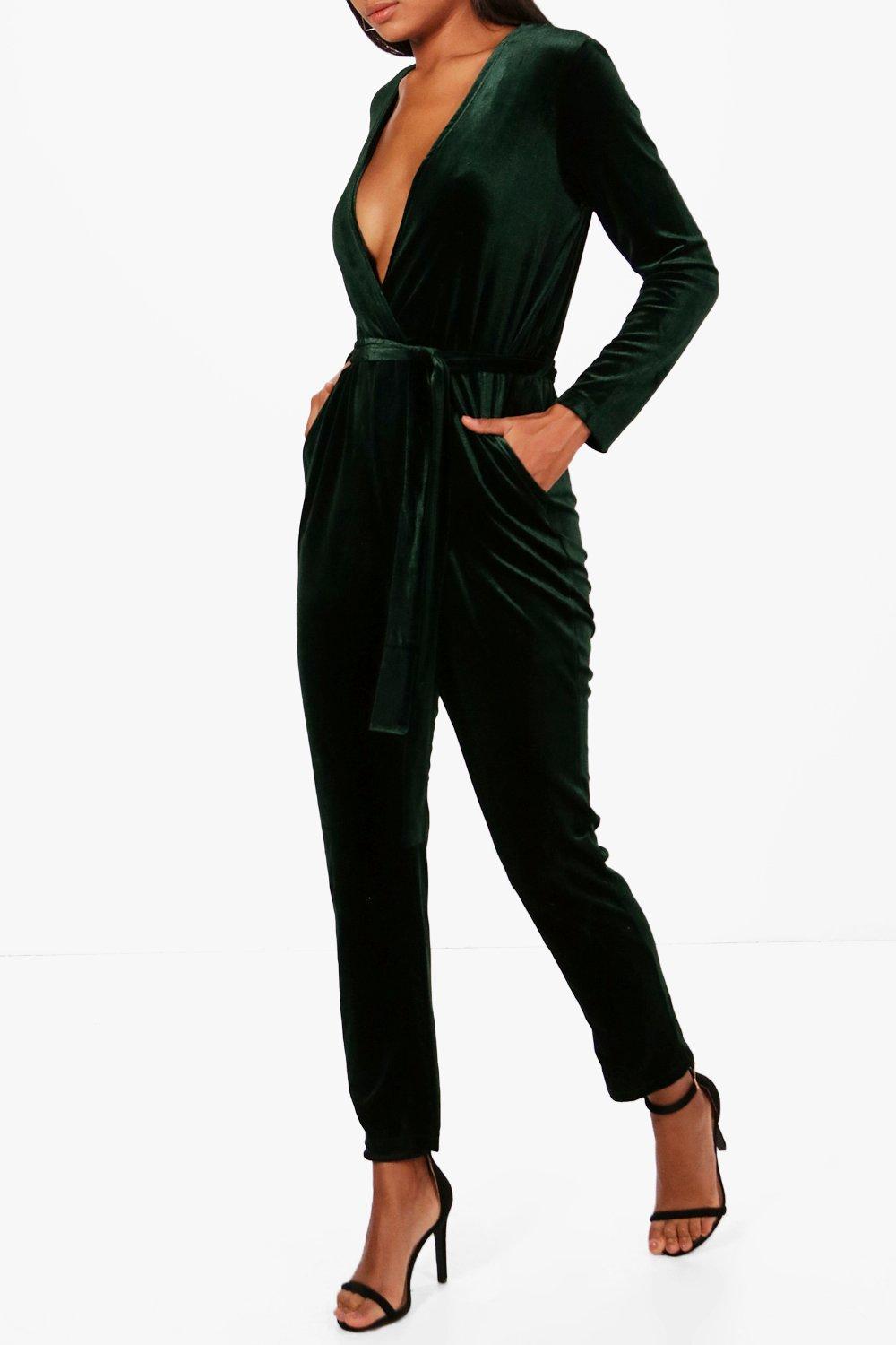 black button front jumpsuit