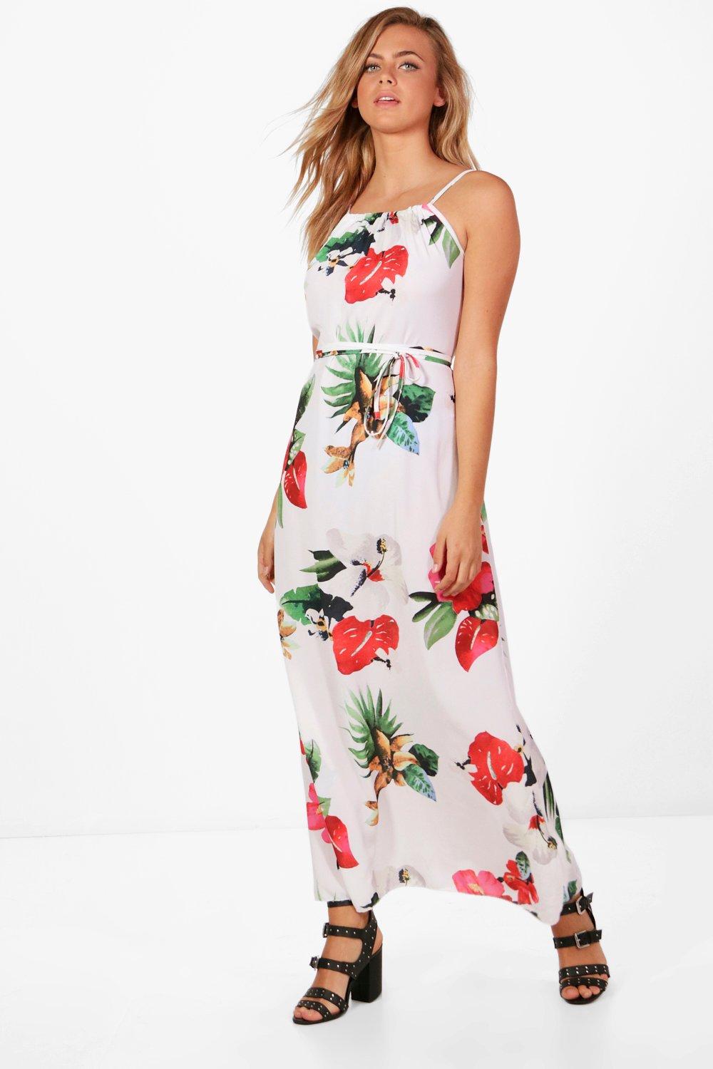 hibiscus maxi dress