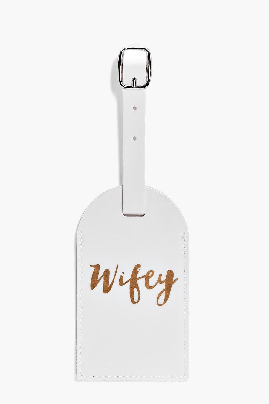 White blanco Wifey Luggage Tag image number 1