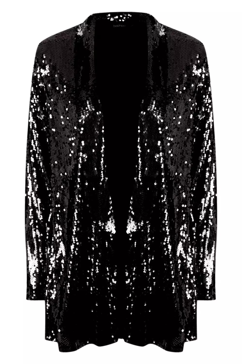 Black Sequin Tailored Blazer alternative image
