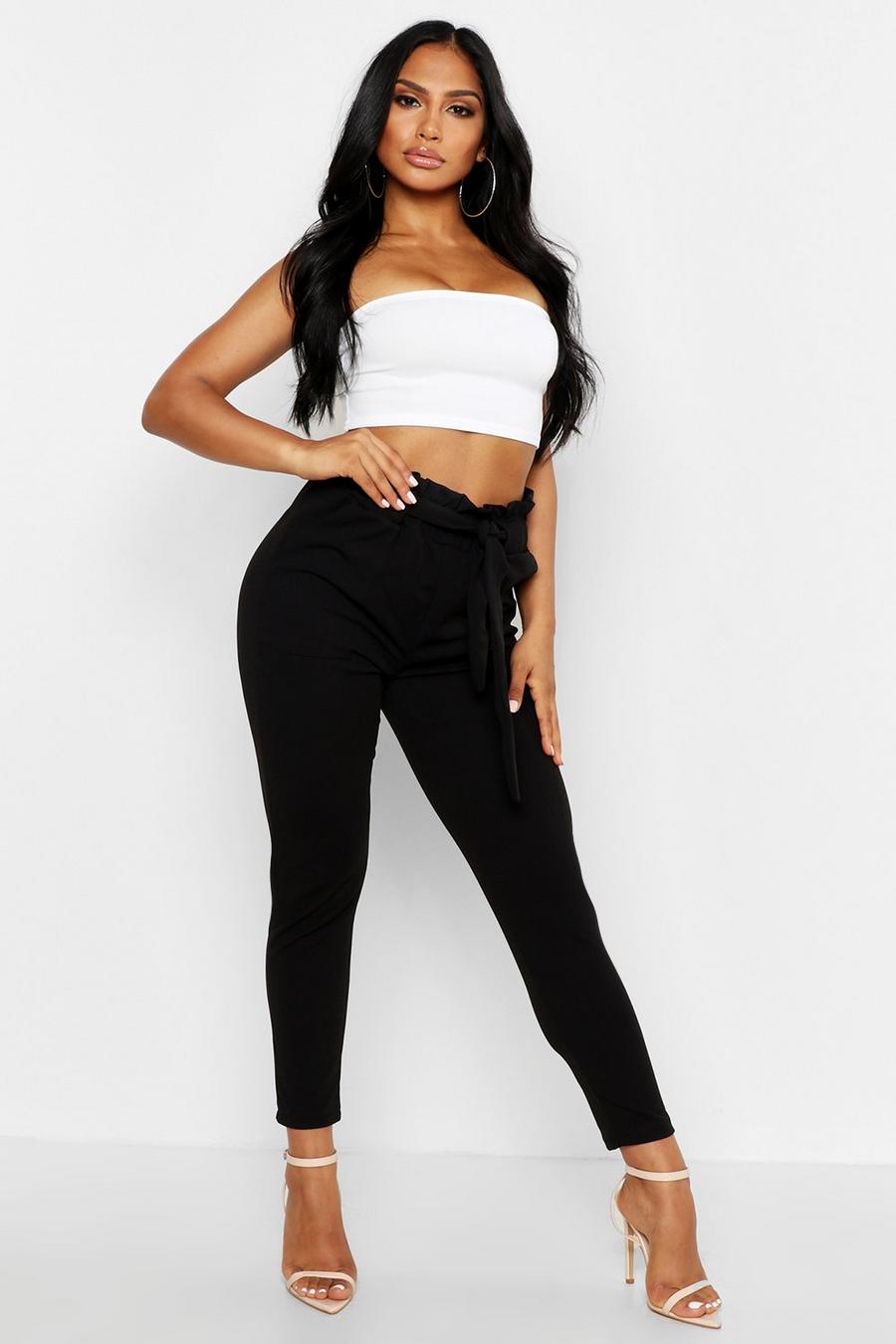 Women's Paperbag Waist Belted Trouser | Boohoo UK