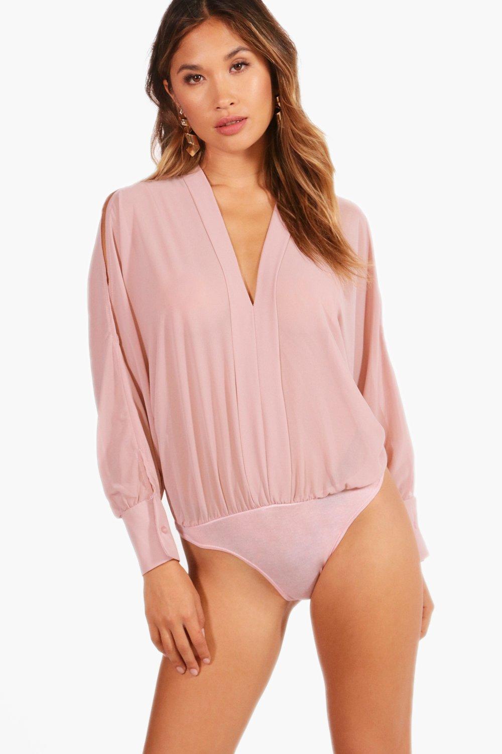 chiffon bodysuit blouse