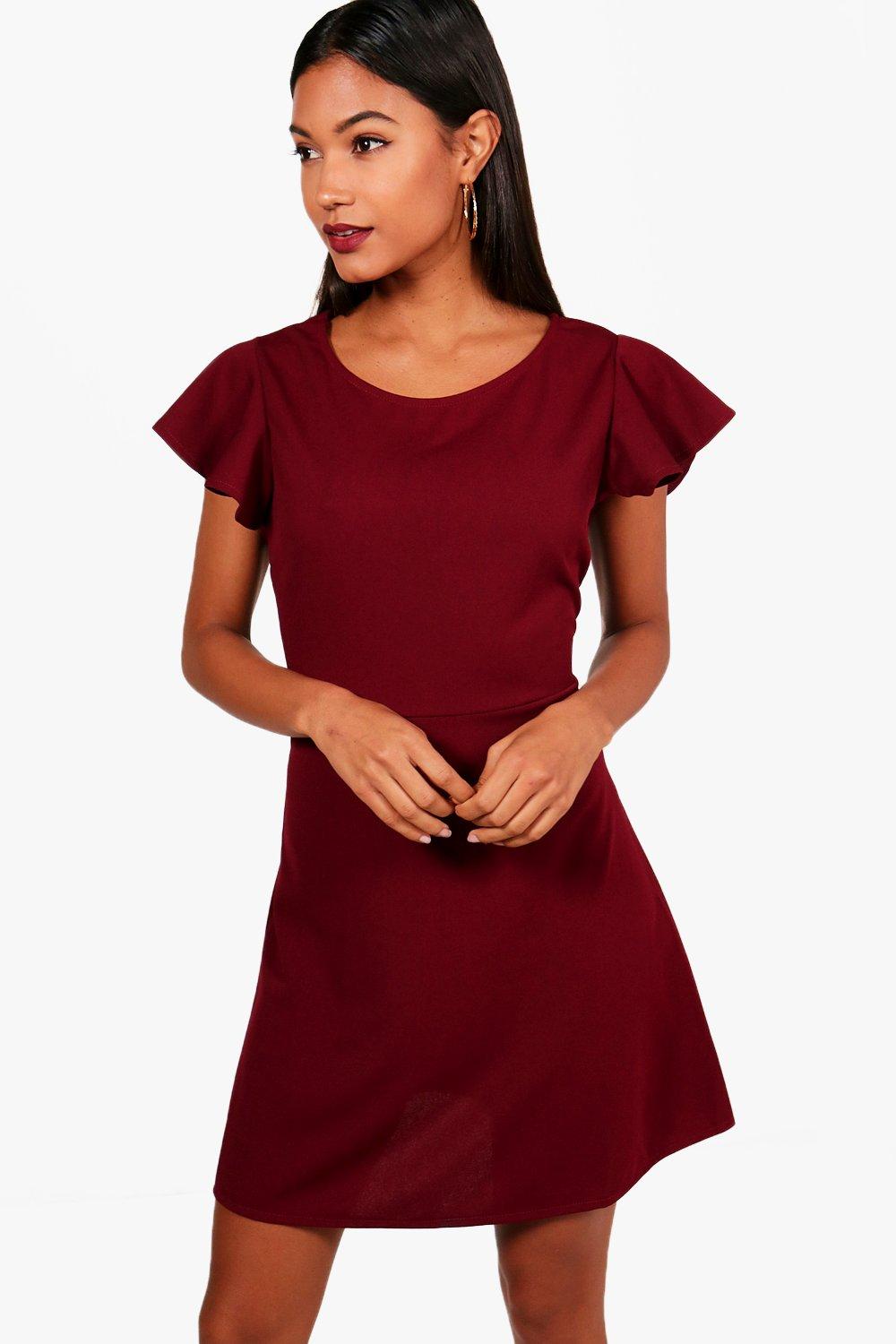 jersey fit and flare midi dress