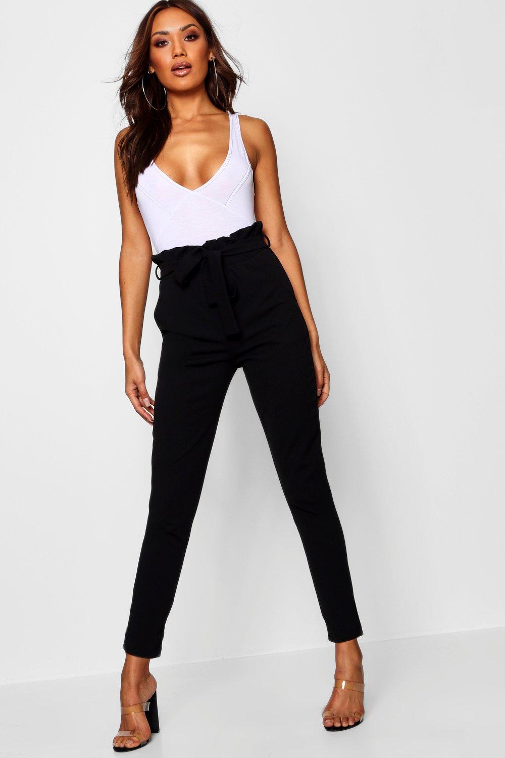 black tie waist trousers