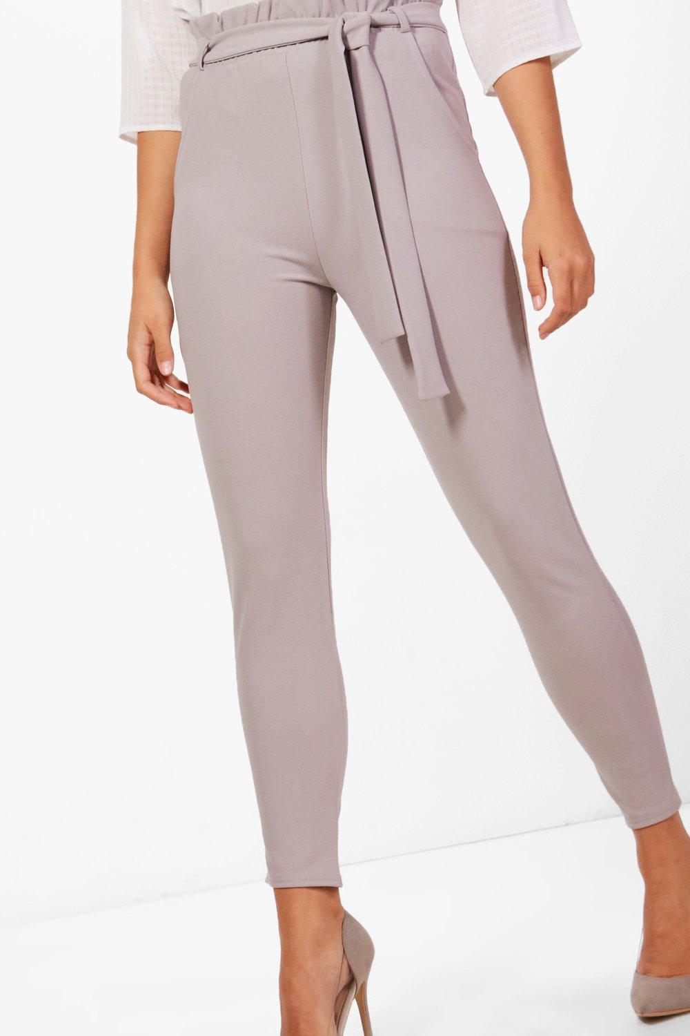 Boohoo tie deals waist trousers