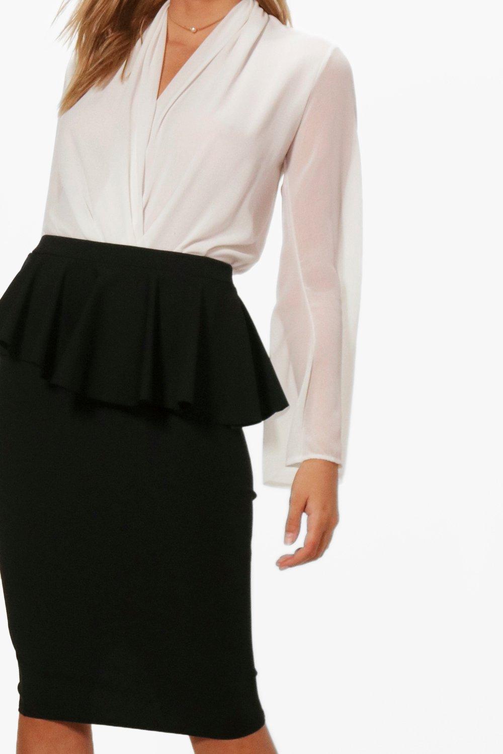 peplum skirt boohoo