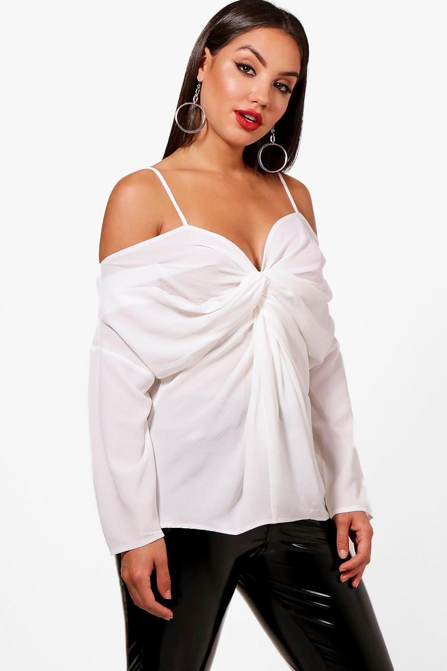 Ivory Twist Front Blouse image number 1