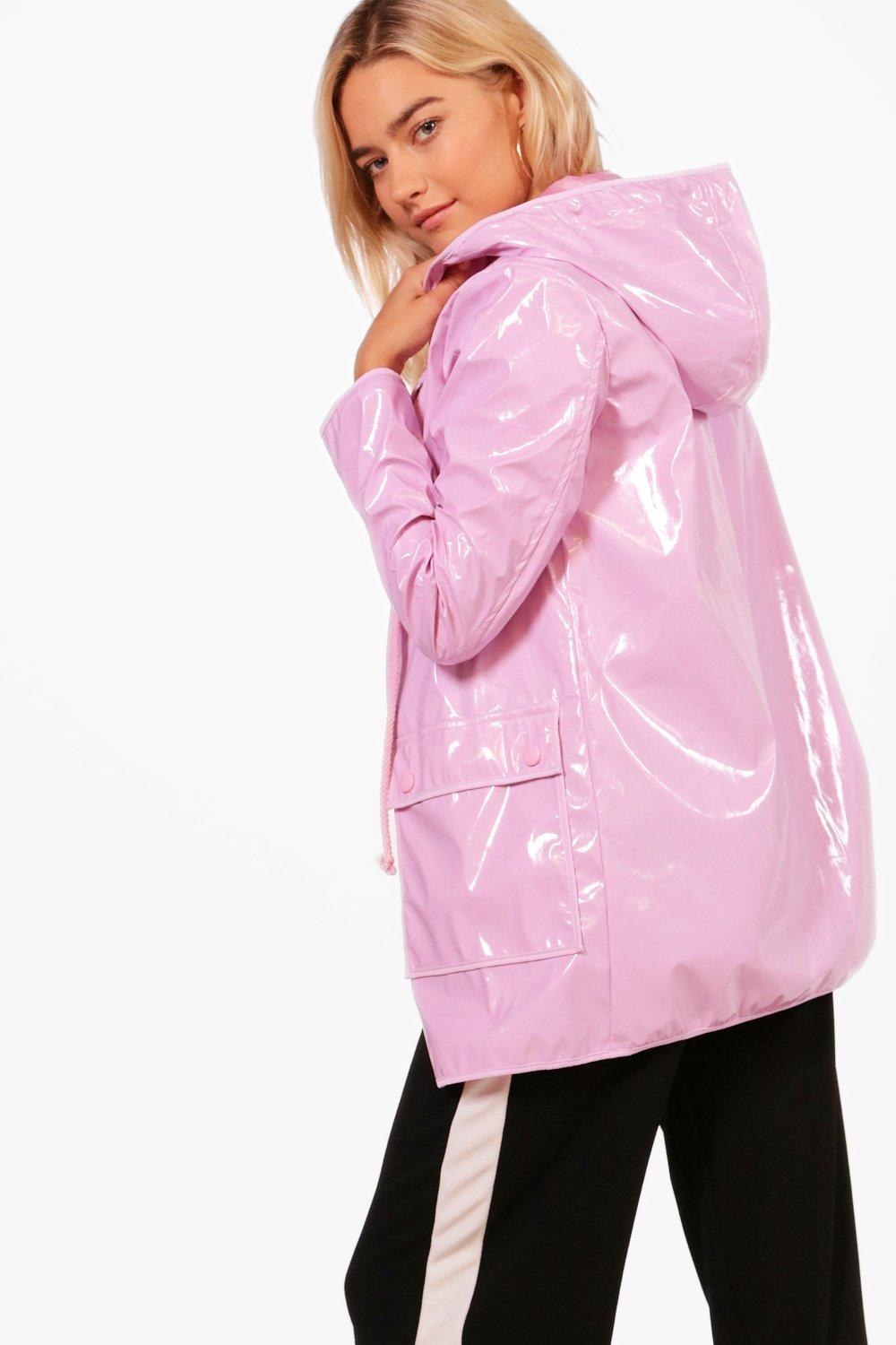 Wet hot sale look raincoat