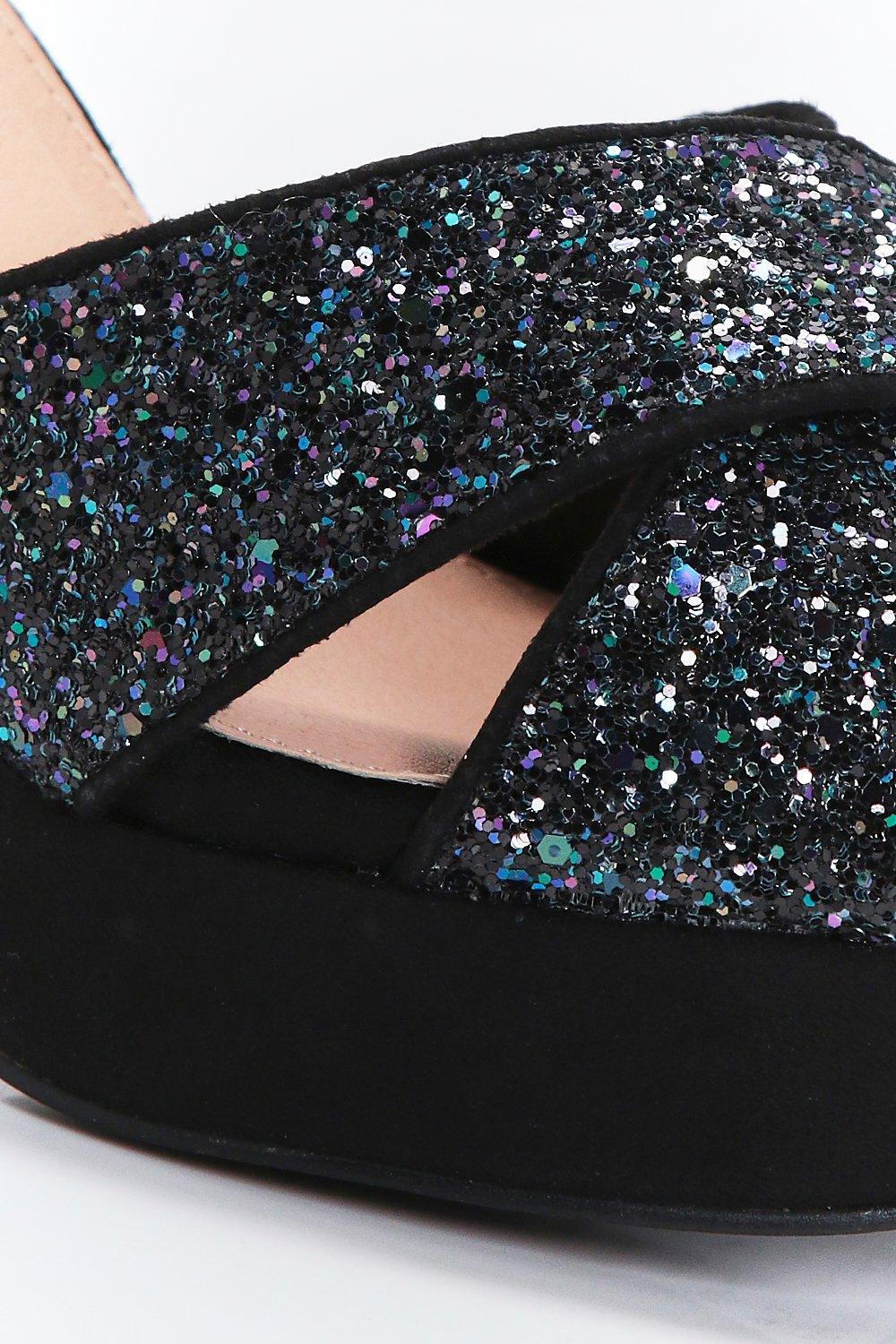 wide fit sparkly heels