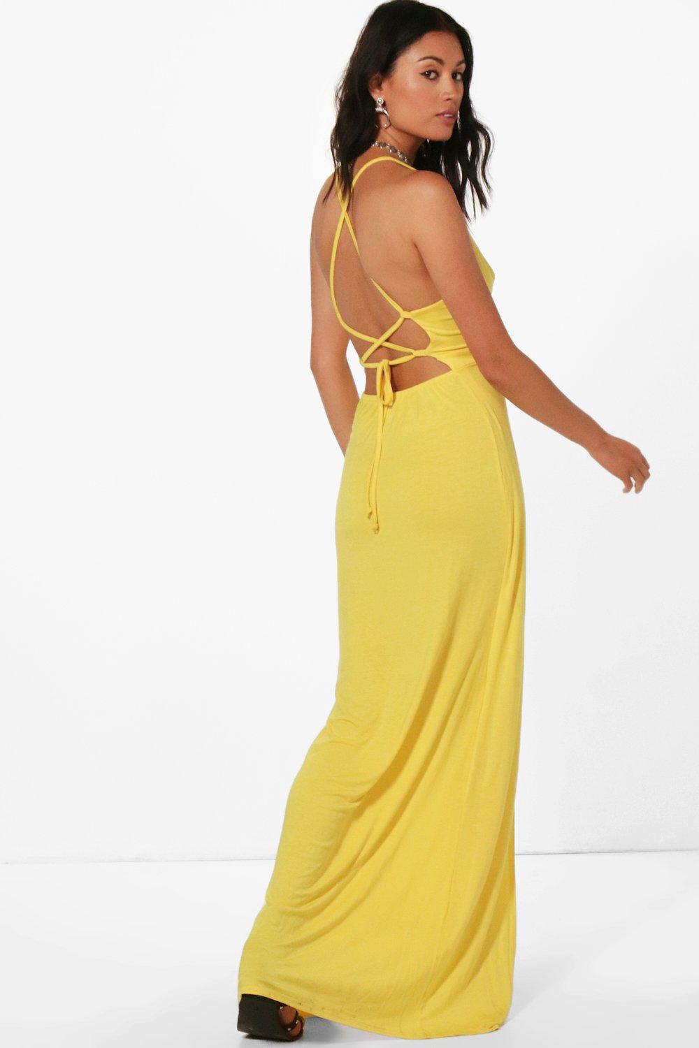 strappy back maxi dress