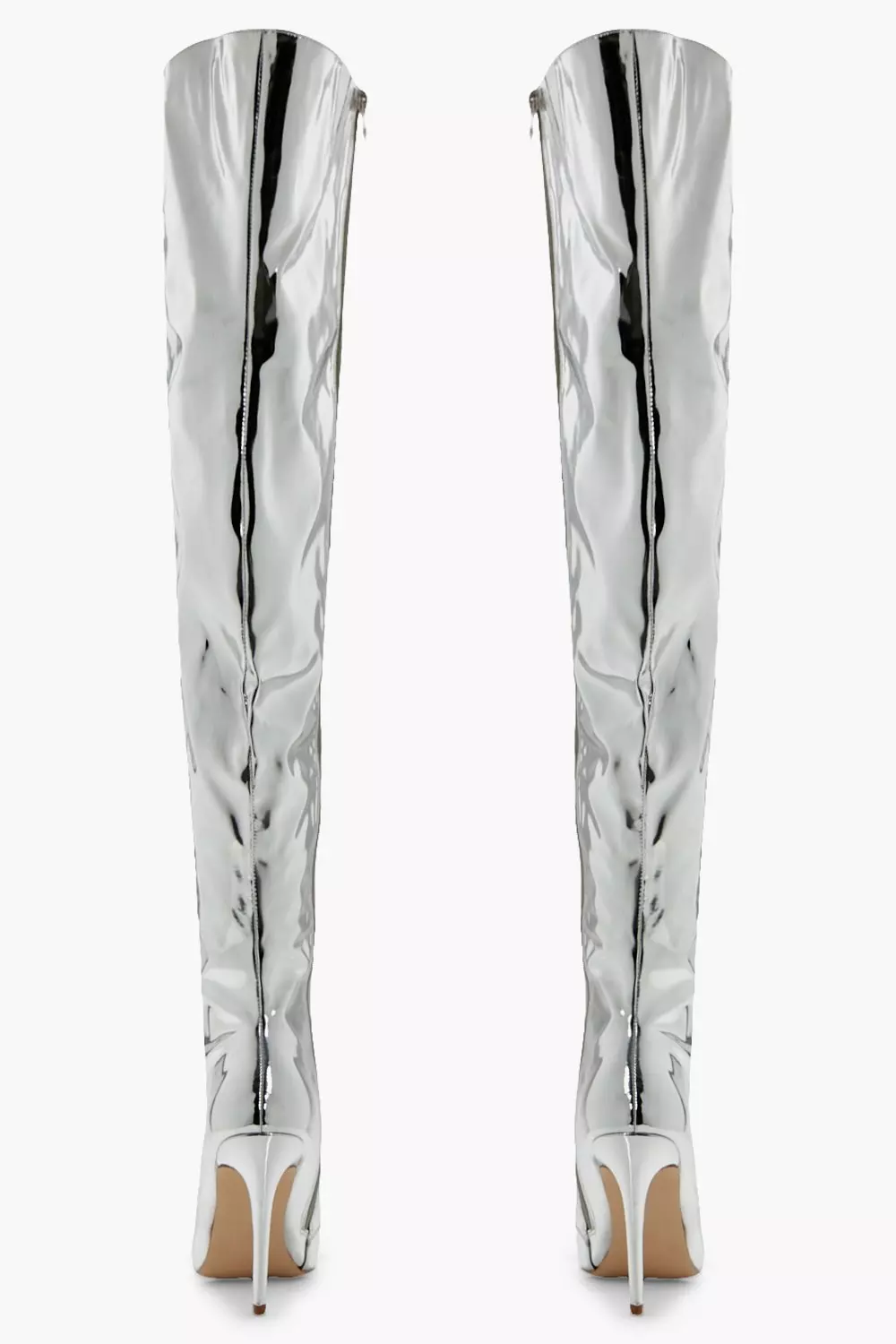 Premium Dani Metallic Thigh High Boots