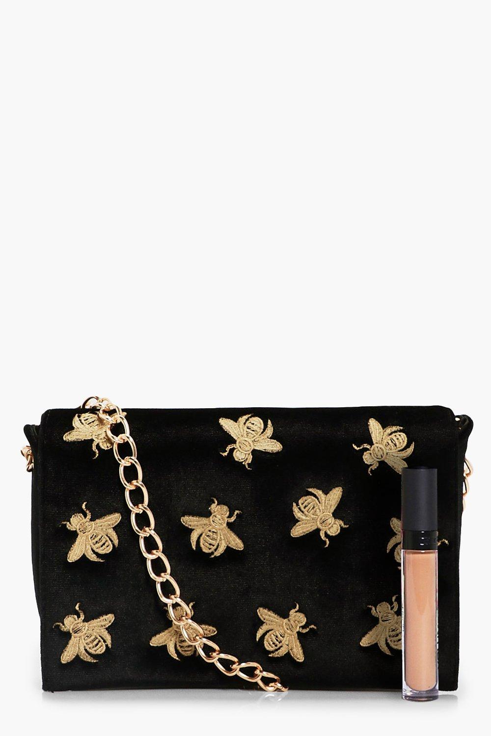 Bug Embroidery Cross Body Bag Boohoo UK