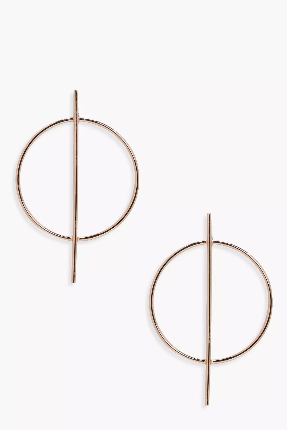 Circle and clearance bar hoop earrings