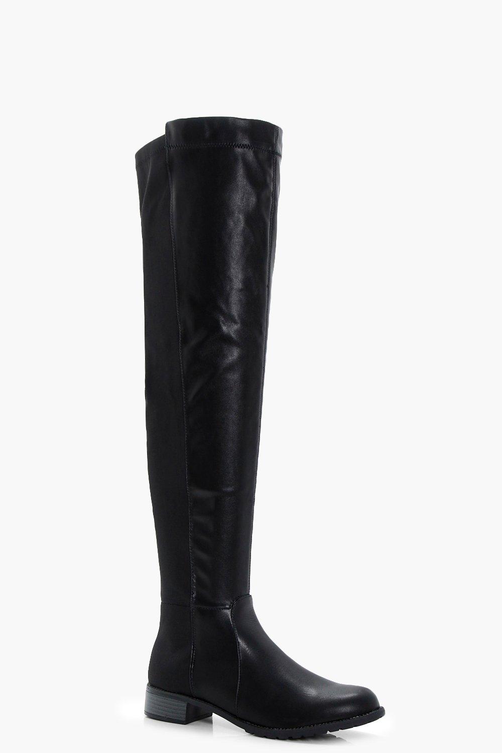 flat knee boots