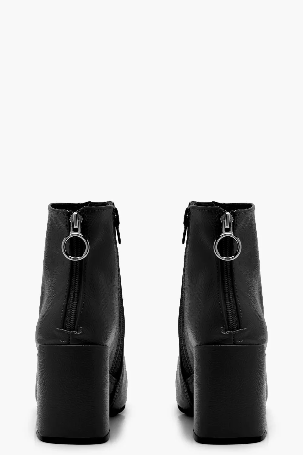 Patent Block Heel Ankle Shoe Boots alternative image