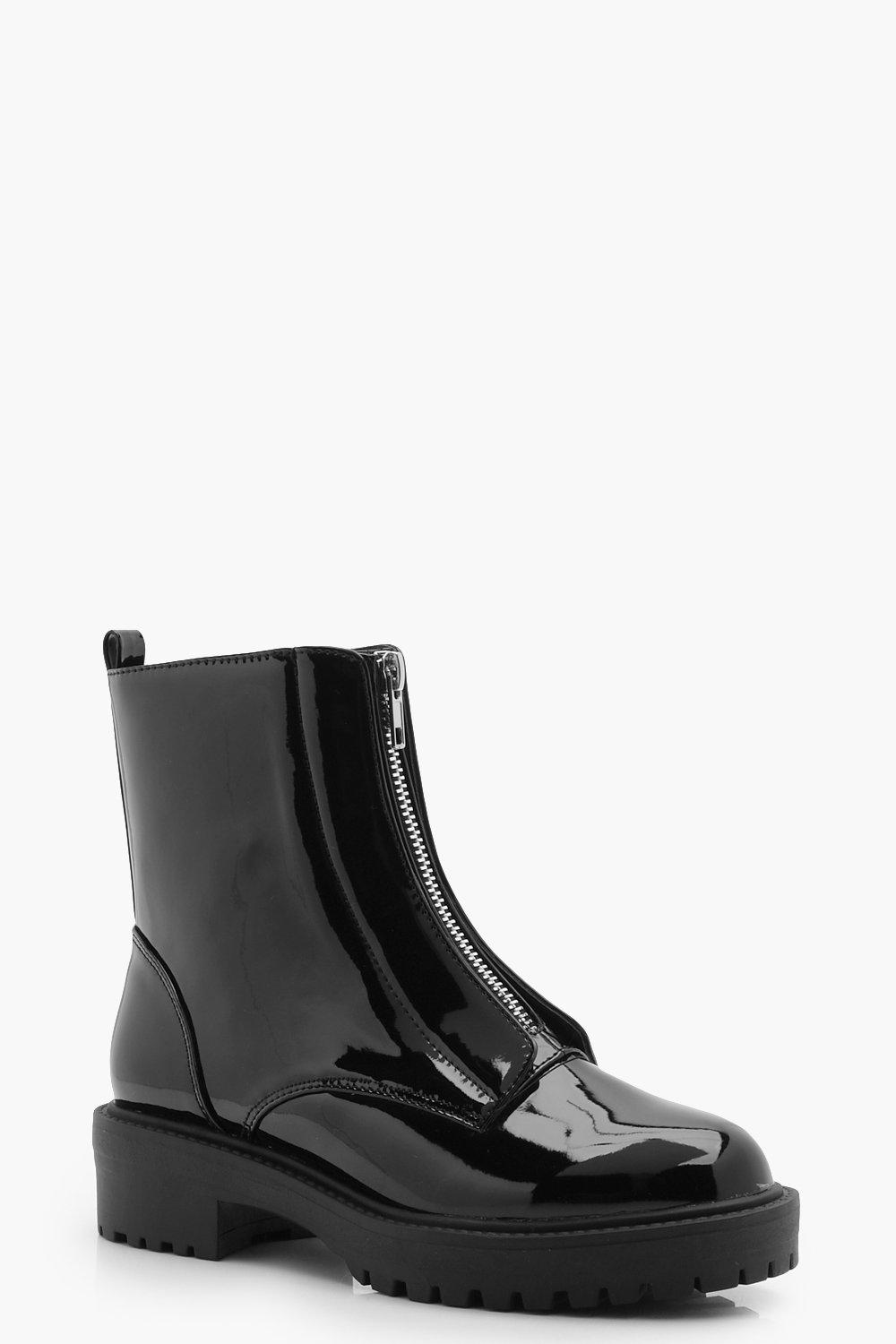 zip biker boots