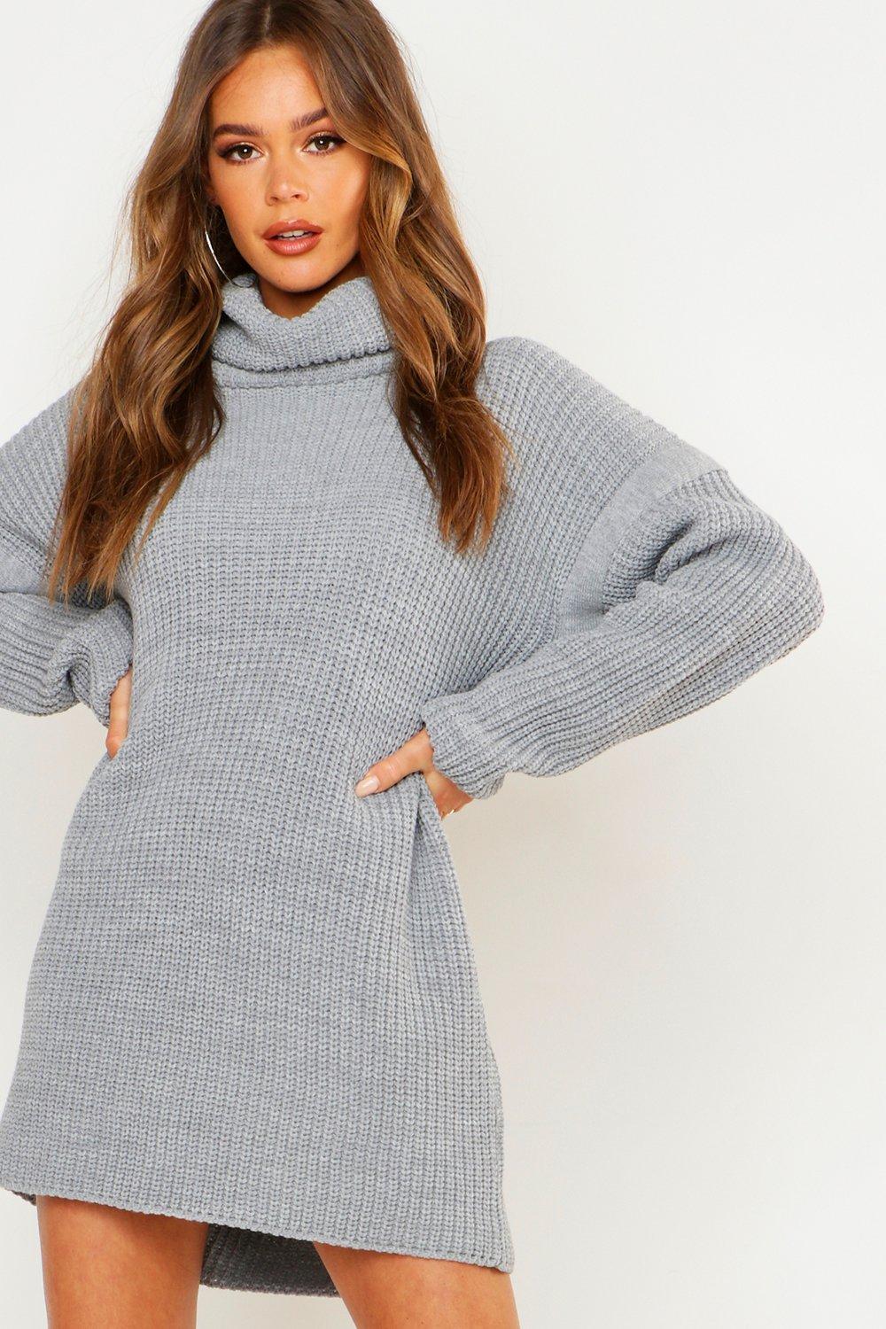 womens roll neck jumper dress