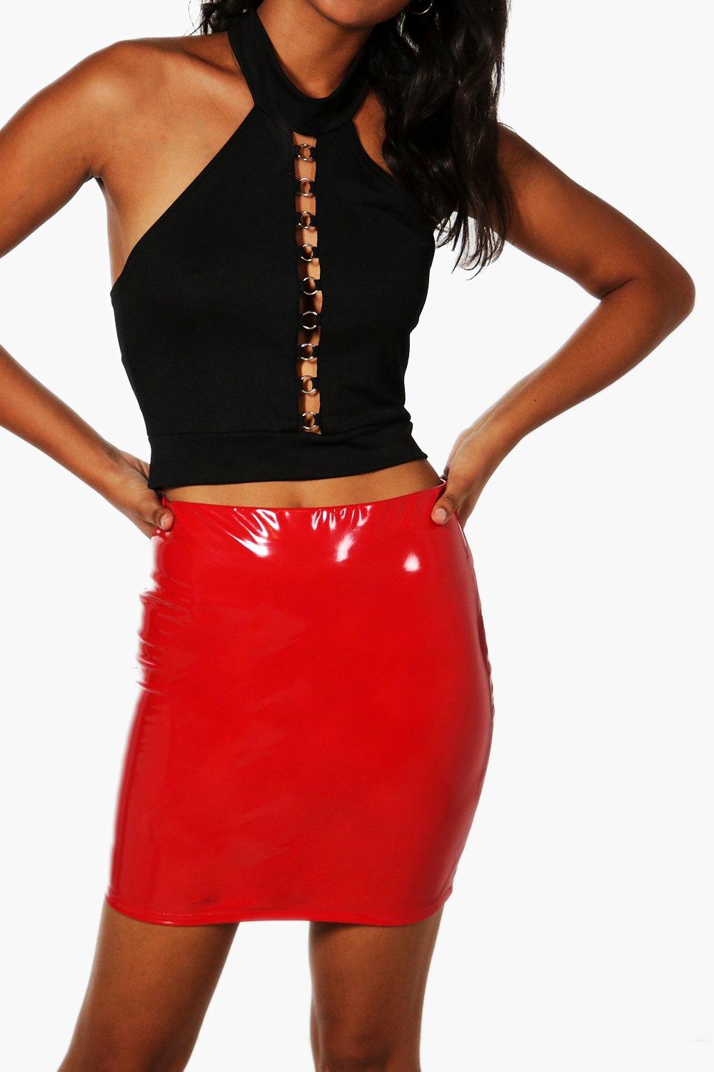 Pvc skirt boohoo best sale