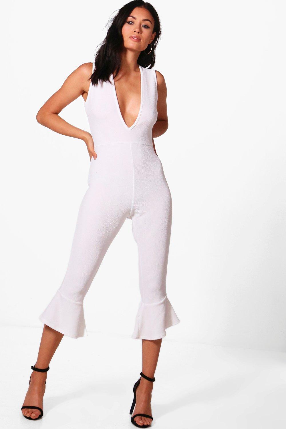 ruffle leg jumpsuit