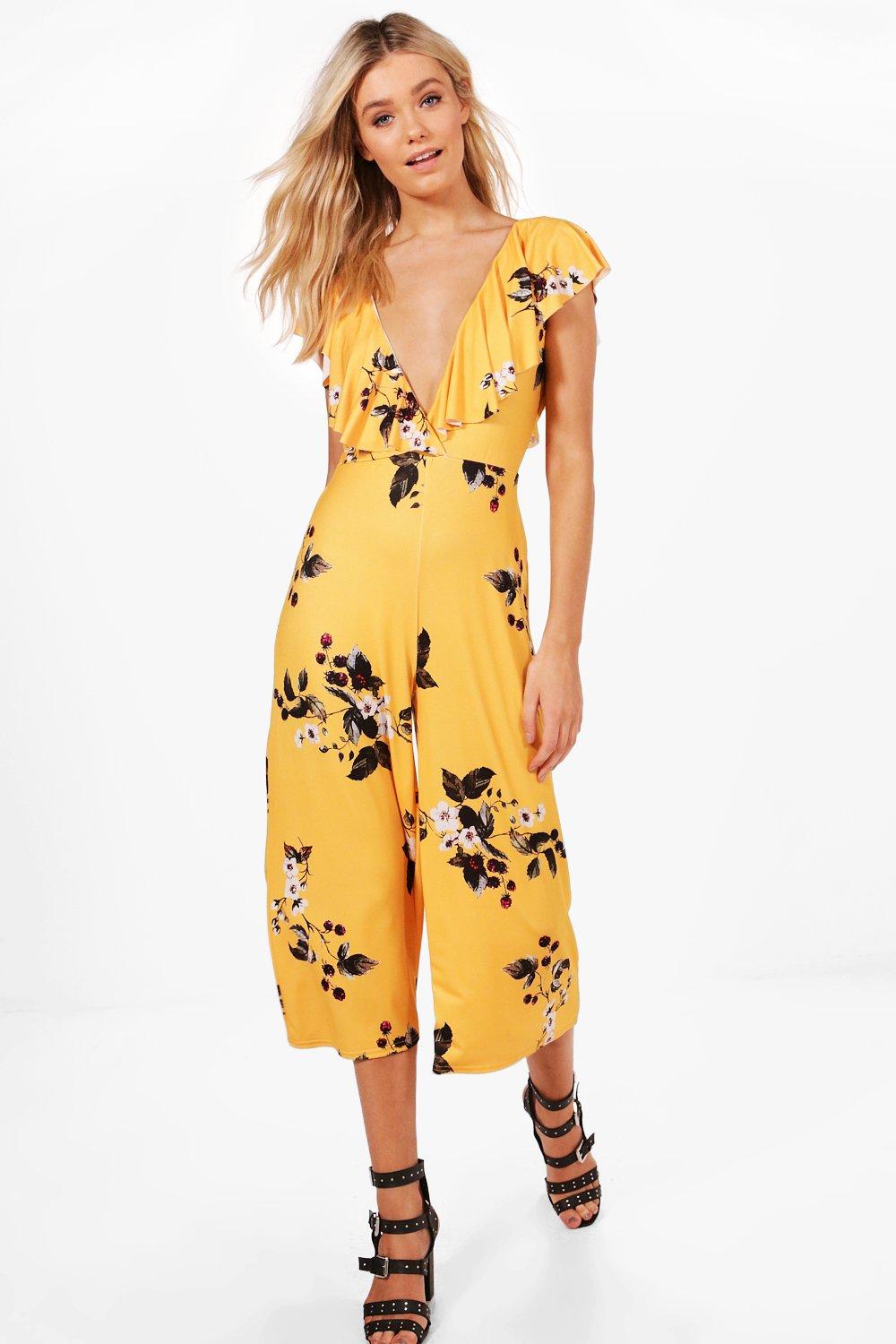 boohoo mustard jumpsuit