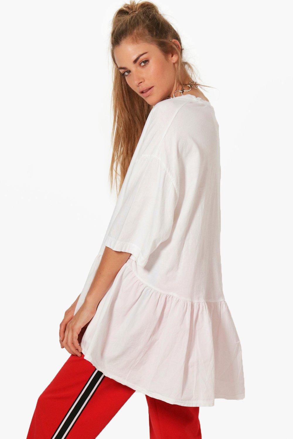 Oversized store peplum top