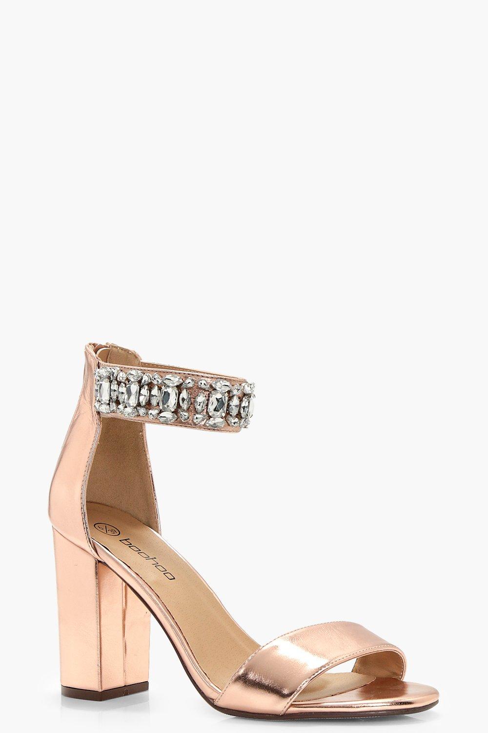 wide fit embellished heels