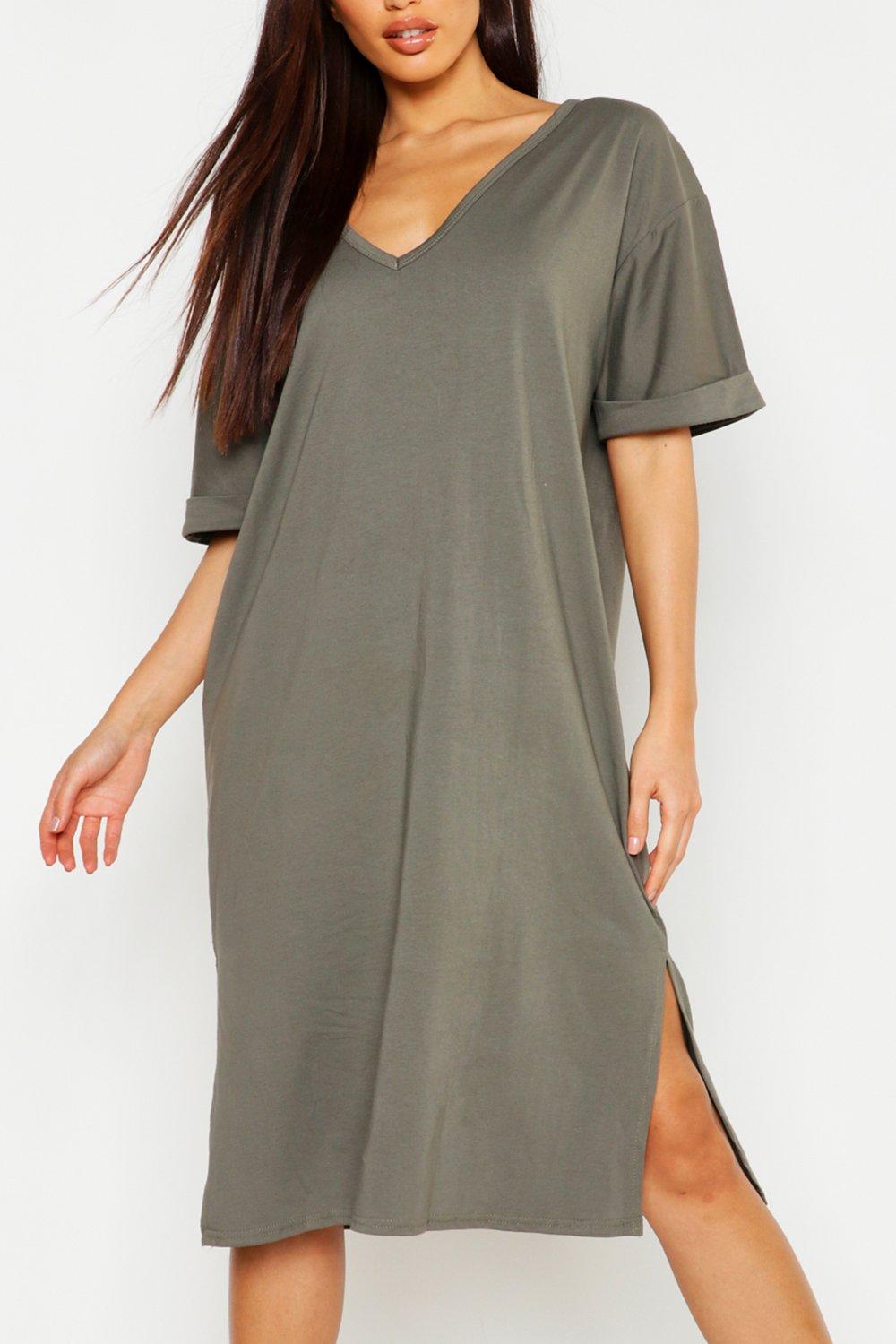 boohoo midi shirt dress