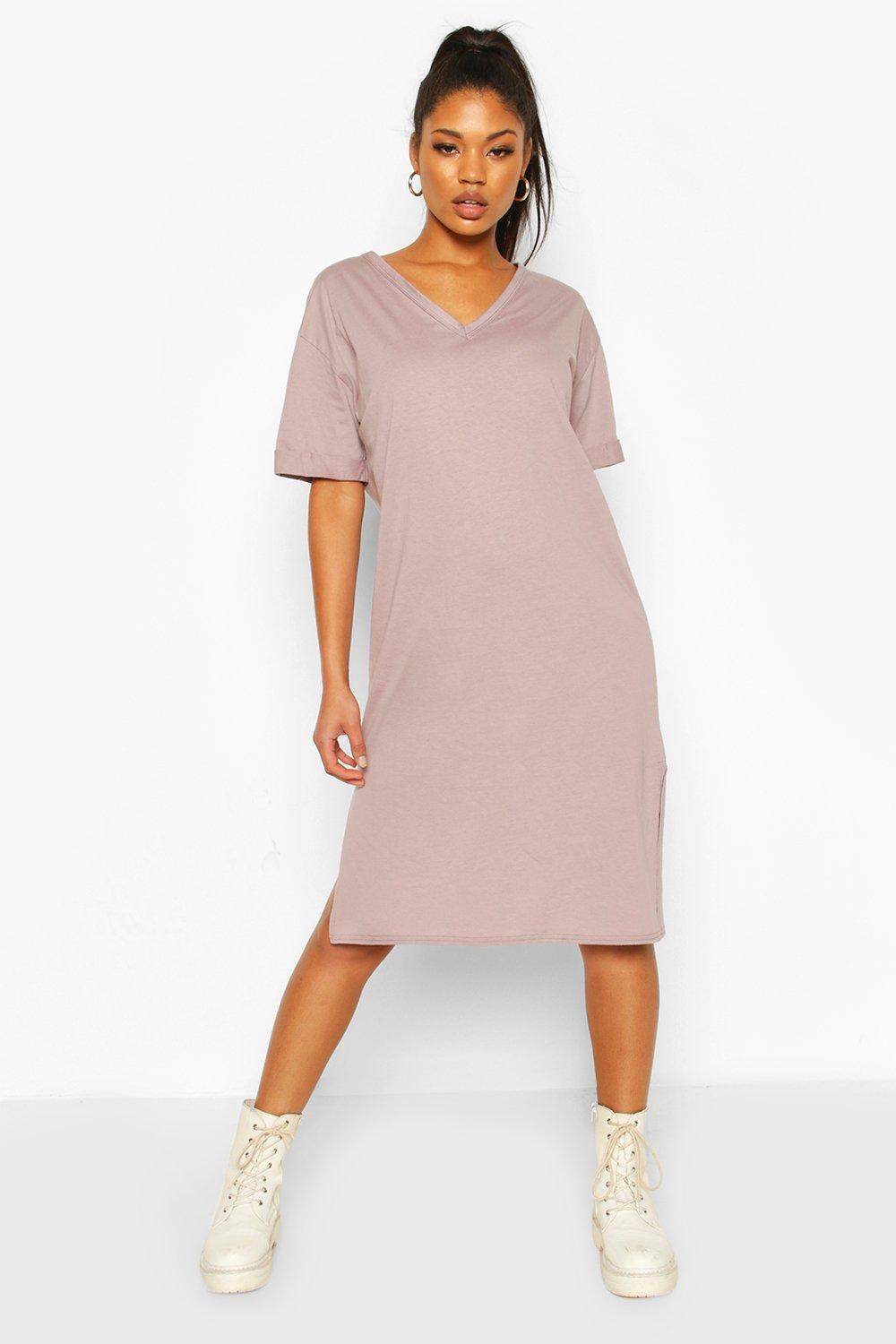 oversized midi t shirt dress