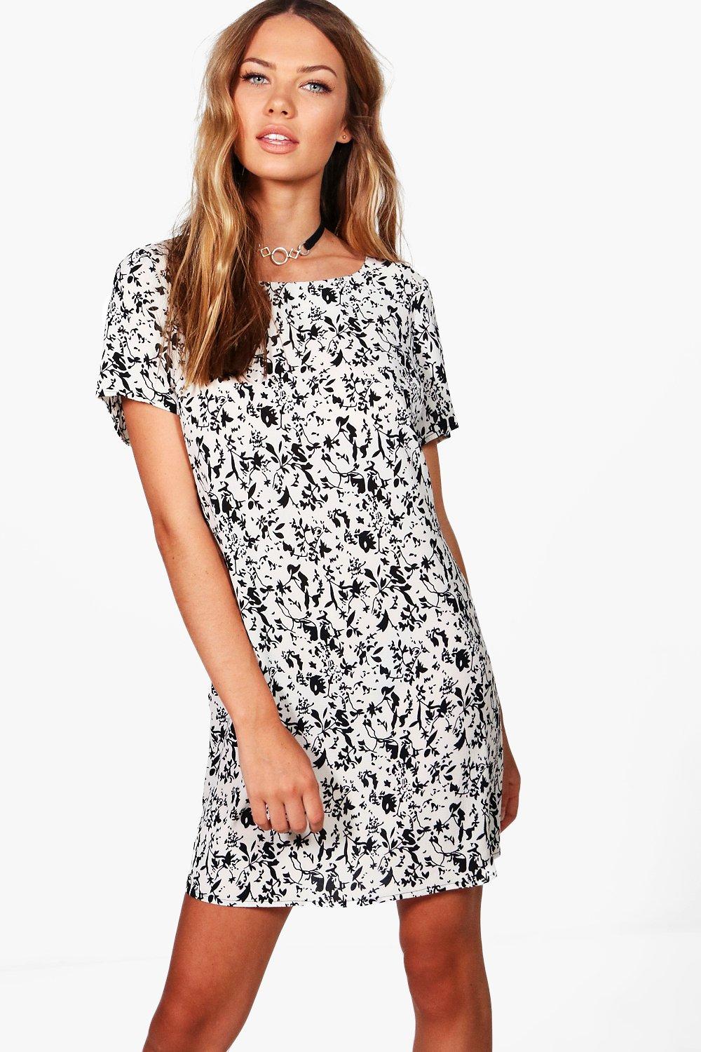 boohoo monochrome dress