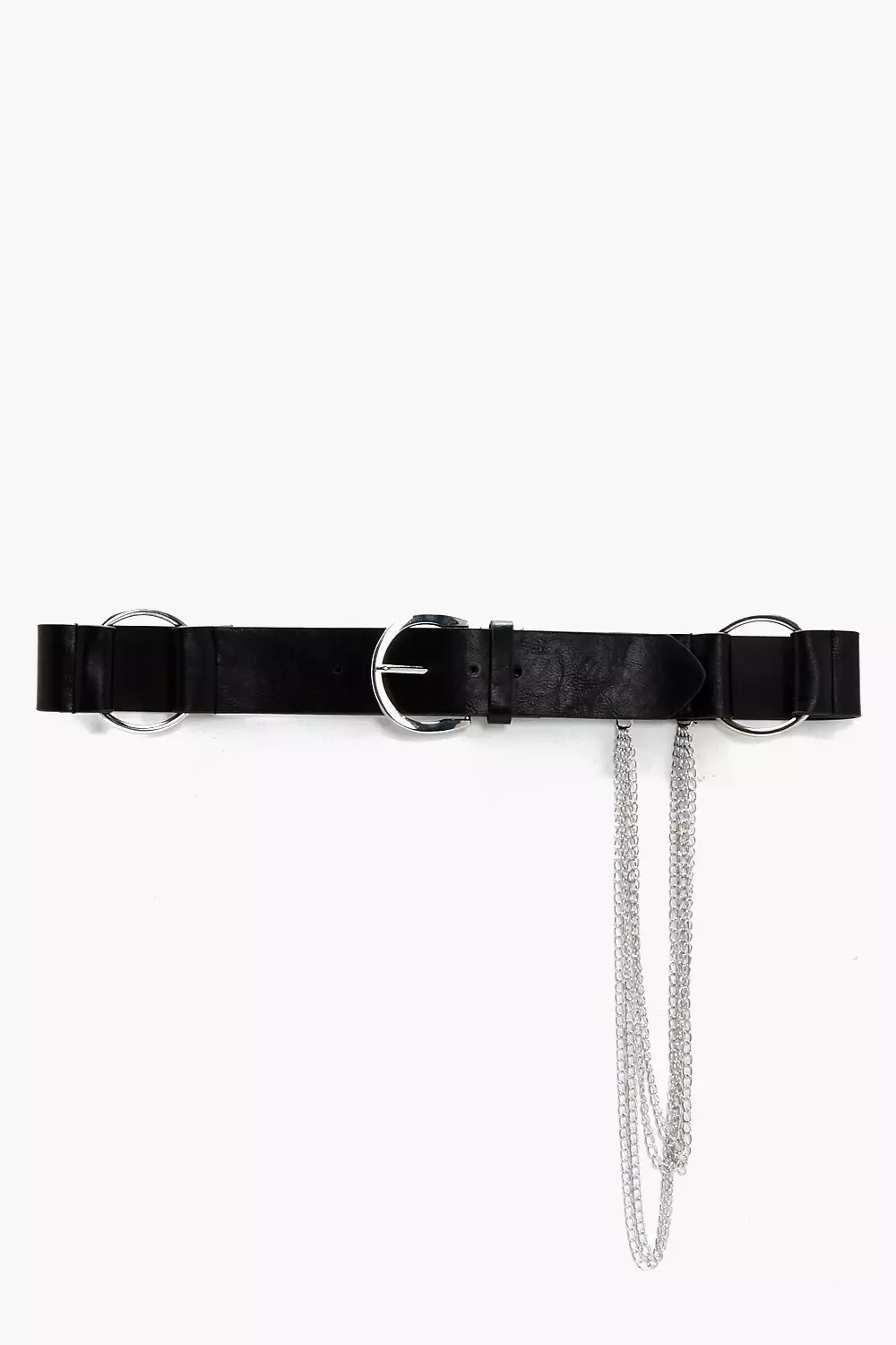 Zoe Large O Ring Chain Detail Belt Boohoo