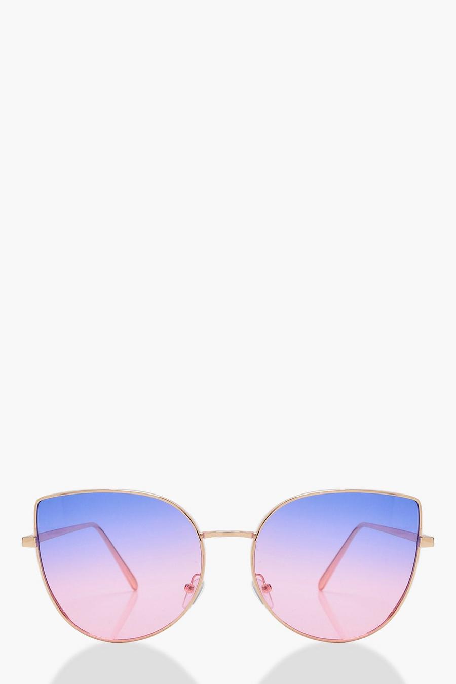 Sonnenbrille mit Katzenaugenfassung und violetten Gläsern mit Farbverlauf, Fliederfarben image number 1
