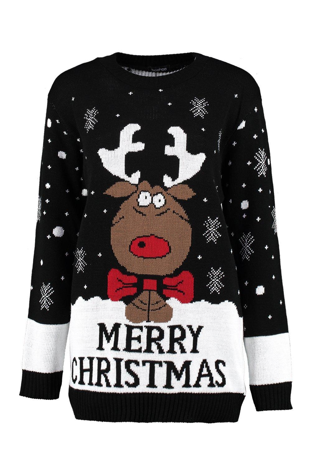 boohoo reindeer jumper