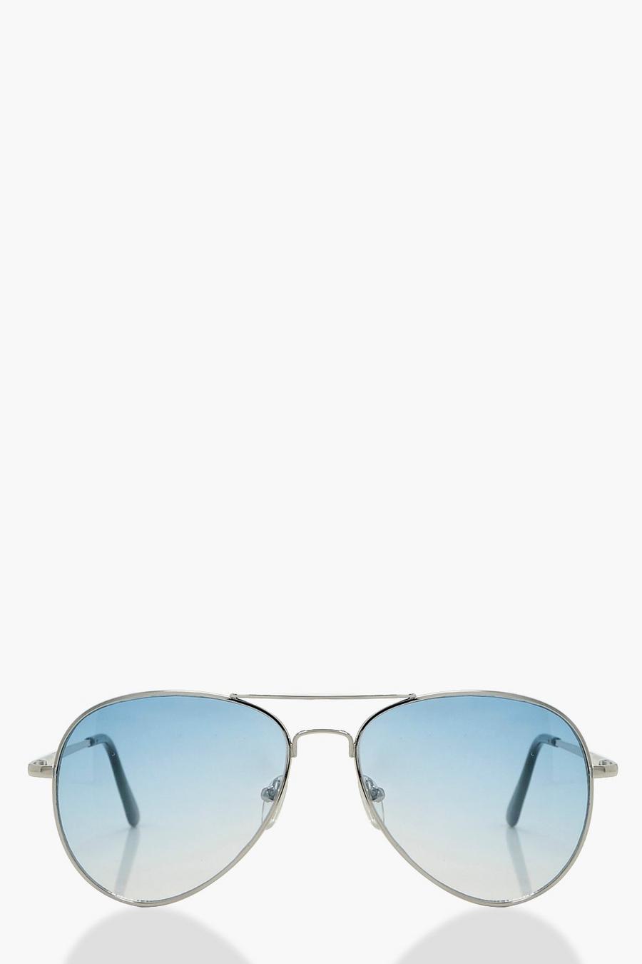 lunettes de soleil aviateur teinte bleue image number 1