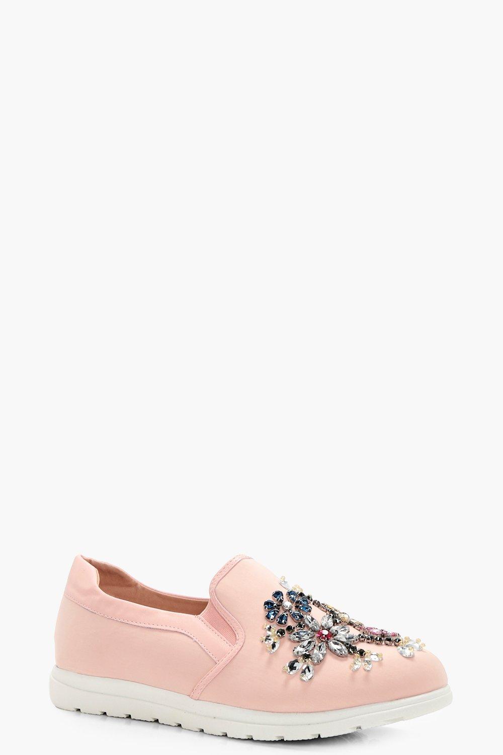 leah slip on embellished trainers